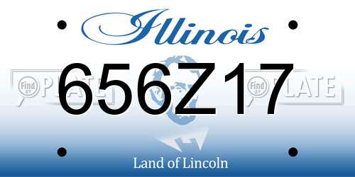 656Z17 Illinois License Plate