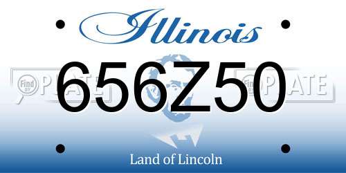 656Z50 Illinois License Plate