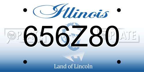 656Z80 Illinois License Plate