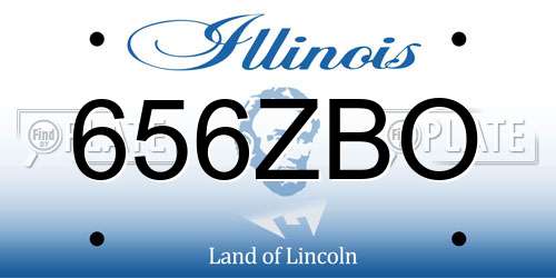 656ZBO Illinois License Plate