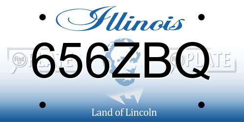 656ZBQ Illinois License Plate