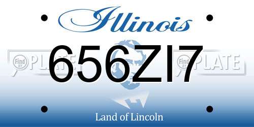 656ZI7 Illinois License Plate