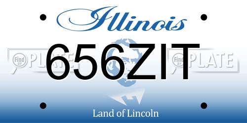 656ZIT Illinois License Plate