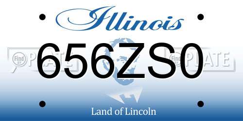656ZS0 Illinois License Plate
