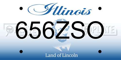 656ZSO Illinois License Plate
