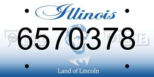 6570378 Illinois License Plate
