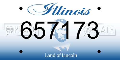 657173 Illinois License Plate