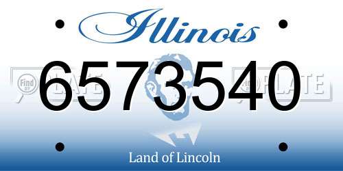 6573540 Illinois License Plate