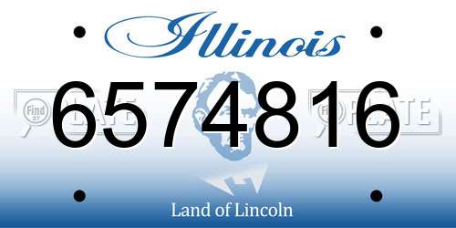 6574816 Illinois License Plate