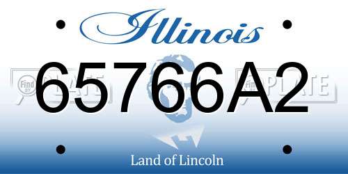 65766A2 Illinois License Plate