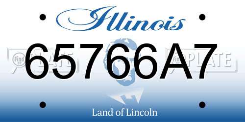 65766A7 Illinois License Plate