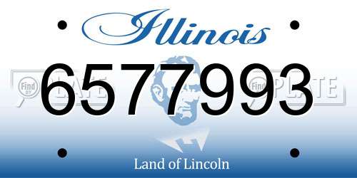 6577993 Illinois License Plate