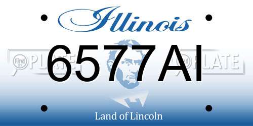 6577AI Illinois License Plate