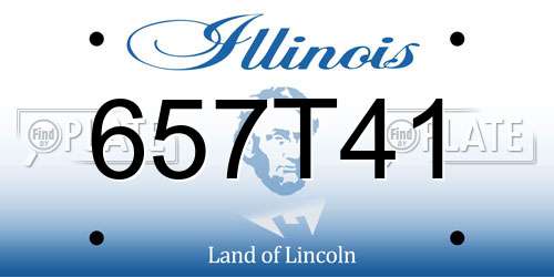 657T41 Illinois License Plate