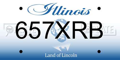 657XRB Illinois License Plate