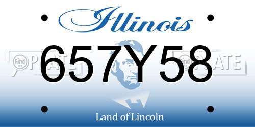 657Y58 Illinois License Plate