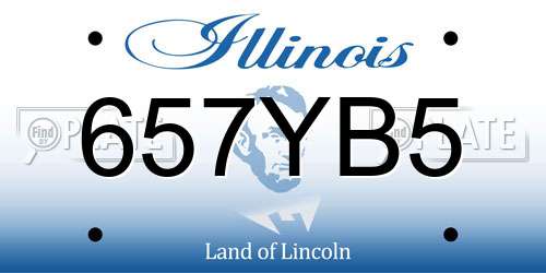 657YB5 Illinois License Plate
