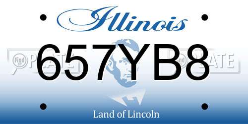 657YB8 Illinois License Plate