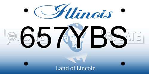 657YBS Illinois License Plate