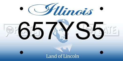 657YS5 Illinois License Plate