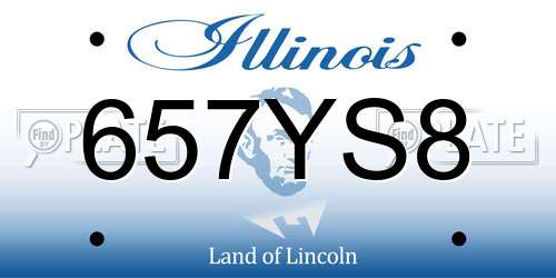 657YS8 Illinois License Plate