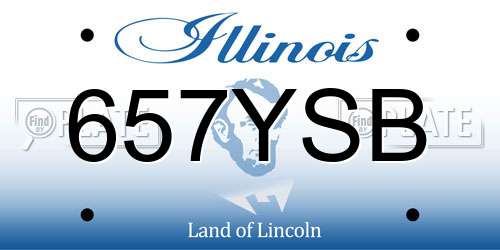 657YSB Illinois License Plate