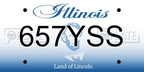 657YSS Illinois License Plate