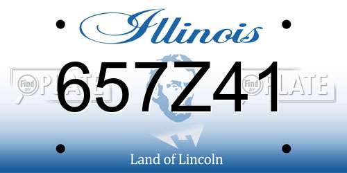 657Z41 Illinois License Plate