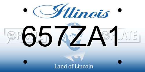 657ZA1 Illinois License Plate