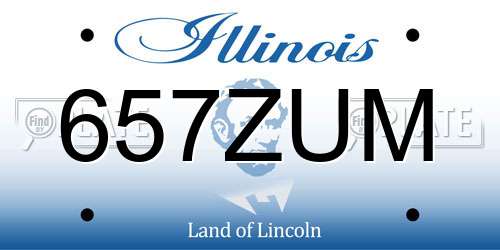 657ZUM Illinois License Plate