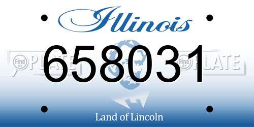 658031 Illinois License Plate