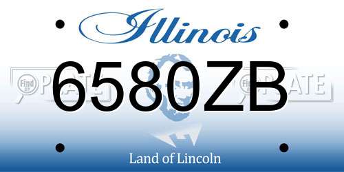 6580ZB Illinois License Plate