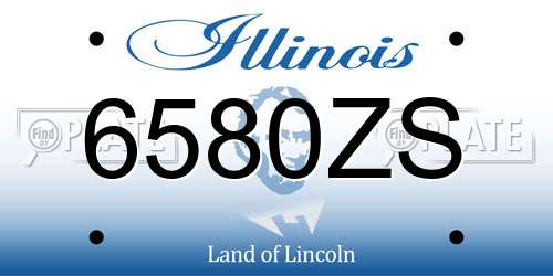 6580ZS Illinois License Plate