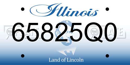 65825Q0 Illinois License Plate