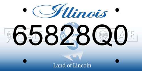 65828Q0 Illinois License Plate