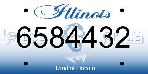 6584432 Illinois License Plate