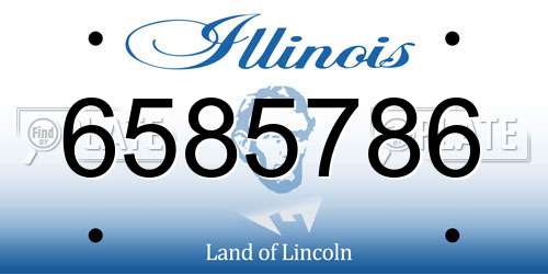 6585786 Illinois License Plate