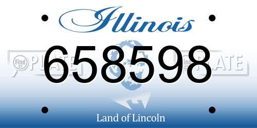 658598 Illinois License Plate
