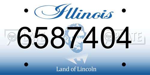 6587404 Illinois License Plate