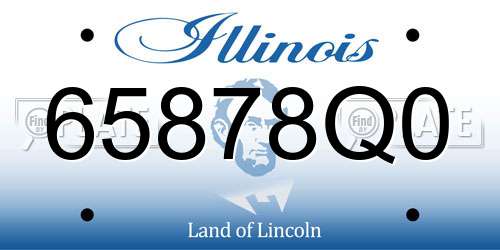 65878Q0 Illinois License Plate
