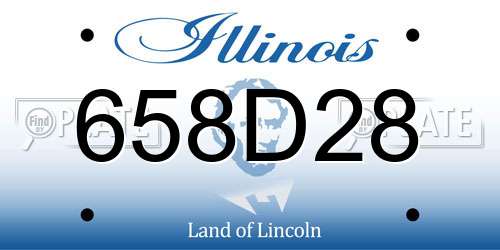 658D28 Illinois License Plate