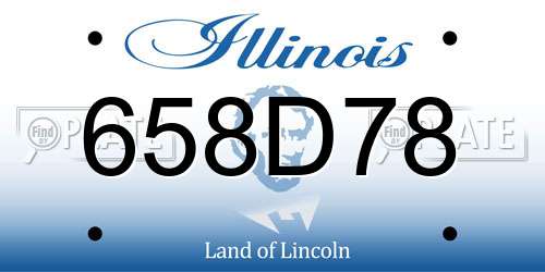 658D78 Illinois License Plate