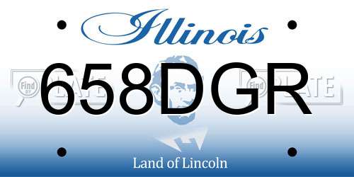 658DGR Illinois License Plate