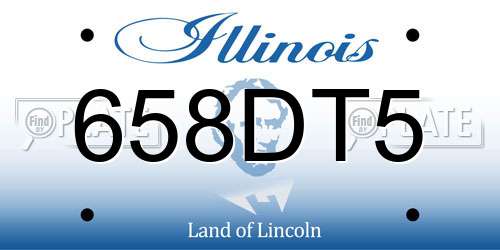 658DT5 Illinois License Plate