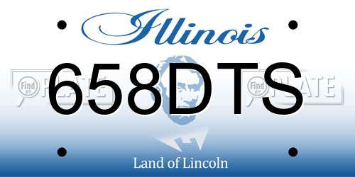 658DTS Illinois License Plate