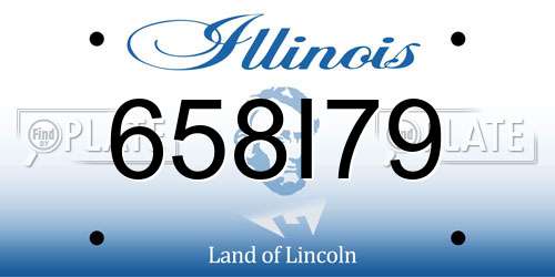 658I79 Illinois License Plate