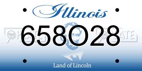 658O28 Illinois License Plate