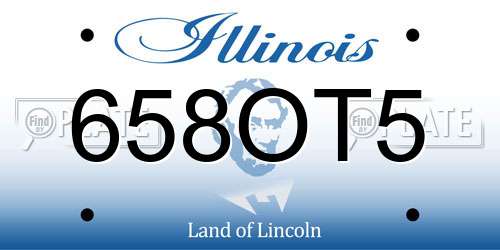 658OT5 Illinois License Plate