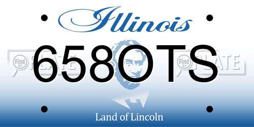 658OTS Illinois License Plate