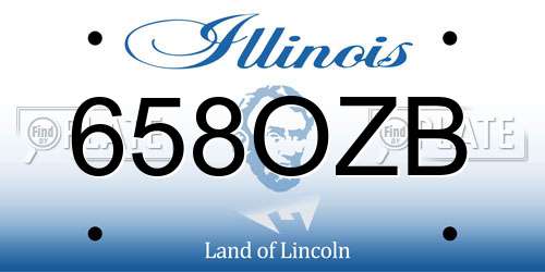 658OZB Illinois License Plate